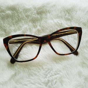 Dolce & Gabbana tortoise and gold cat eye optical frames glasses 52-15-140.